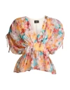 Liu •jo Woman Top Orange Size 4 Polyester In Multi