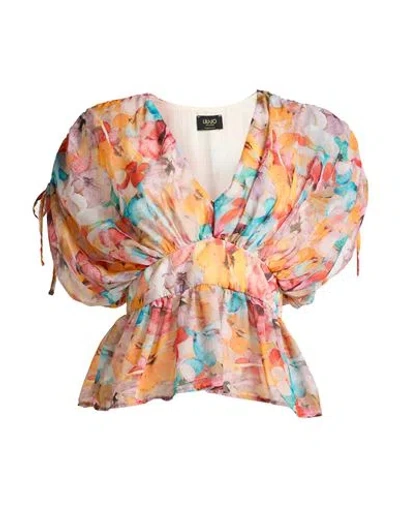 Liu •jo Woman Top Orange Size 4 Polyester In Multi