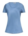 Liu •jo Woman Top Pastel Blue Size 4 Viscose In Blue