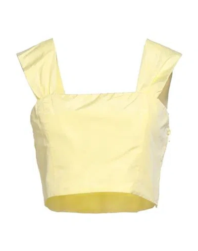Liu •jo Woman Top Pastel Yellow Size 6 Polyester