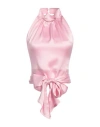 Liu •jo Woman Top Pink Size 6 Acetate, Silk In Pink
