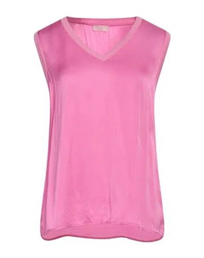 Liu •jo Woman Top Pink Size 6 Viscose, Cotton