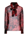 Liu •jo Woman Top Red Size 6 Silk, Viscose In Red