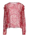 Liu •jo Woman Top Red Size 10 Viscose, Silk In Red