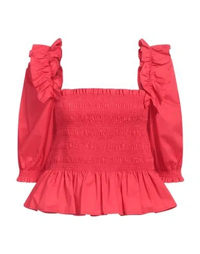 Liu •jo Woman Top Red Size 6 Cotton