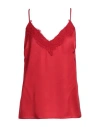 Liu •jo Woman Top Red Size 6 Viscose, Polyamide, Polyester, Cotton