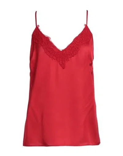 Liu •jo Woman Top Red Size 6 Viscose, Polyamide, Polyester, Cotton