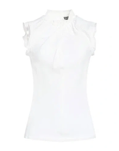 Liu •jo Woman Top White Size 10 Acetate, Silk