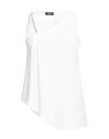 Liu •jo Woman Top White Size 4 Acetate, Silk