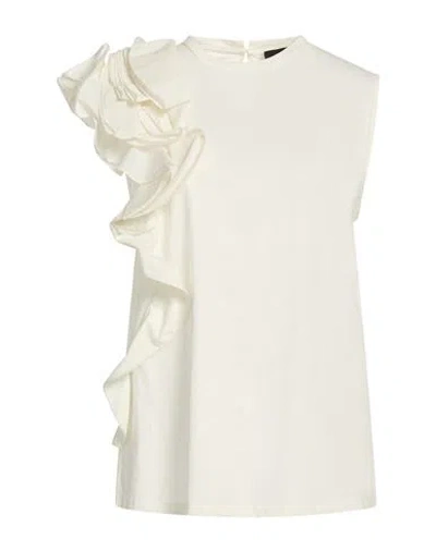 Liu •jo Woman Top White Size 12 Cotton, Polyester