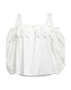 Liu •jo Woman Top White Size 8 Cotton, Polyamide, Elastane, Polyester In White