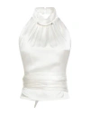 Liu •jo Woman Top White Size 8 Acetate, Silk