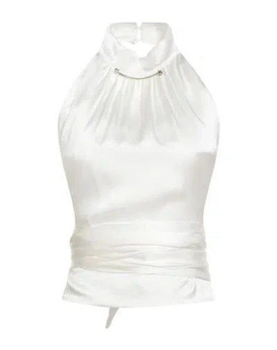 Liu •jo Woman Top White Size 8 Acetate, Silk