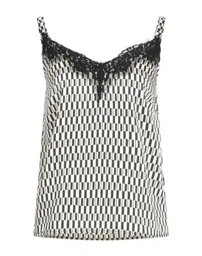 Liu •jo Woman Top White Size 6 Polyester, Polyamide, Viscose, Cotton
