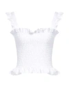 Liu •jo Woman Top White Size M/l Cotton, Polyester, Elastane