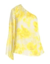 Liu •jo Woman Top Yellow Size 10 Polyester In Yellow