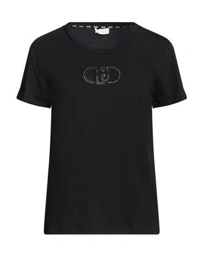 Liu •jo Woman T-shirt Black Size S Cotton