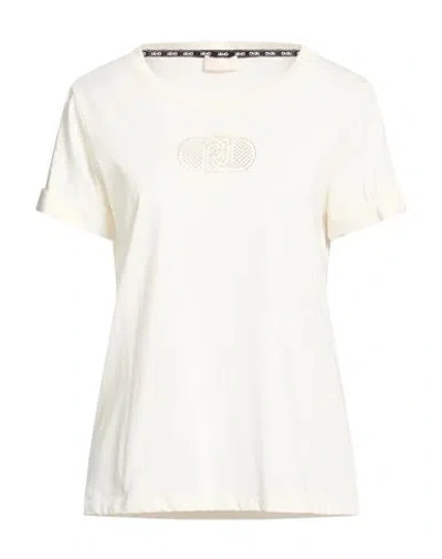 Liu •jo Woman T-shirt Ivory Size S Cotton In White