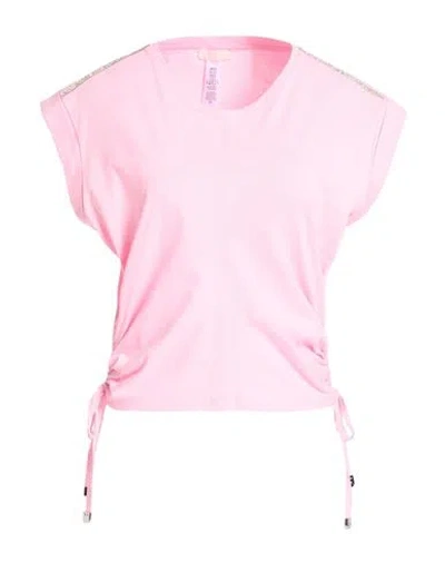 Liu •jo Woman T-shirt Pink Size M Cotton