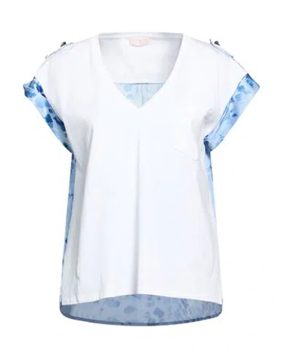 Liu •jo Woman T-shirt White Size S Cotton, Elastane, Polyester