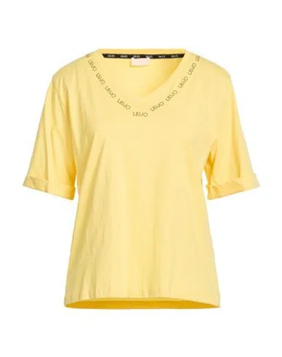 Liu •jo Woman T-shirt Yellow Size M Cotton