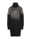 Liu •jo Woman Turtleneck Black Size L Acrylic, Polyester, Wool In Black