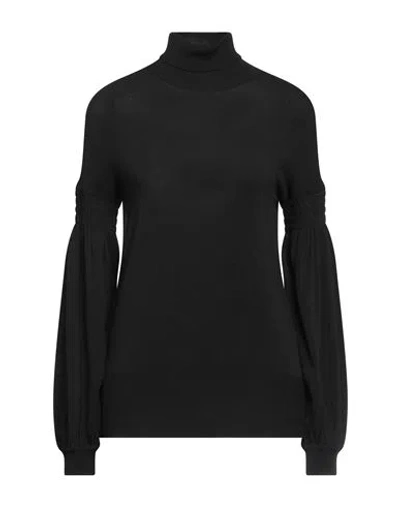 Liu •jo Woman Turtleneck Black Size M Viscose, Acrylic, Elastane