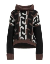 Liu •jo Woman Turtleneck Dark Brown Size S Synthetic Fibers, Alpaca Wool, Wool In Multi