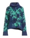 Liu •jo Woman Turtleneck Turquoise Size M Polyamide, Acrylic, Alpaca Wool, Synthetic Fibers, Wool In Multi