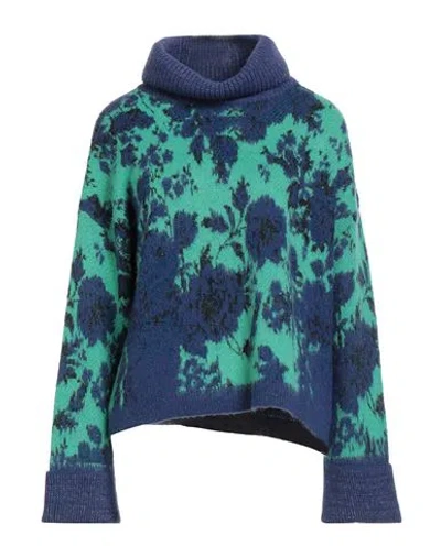 Liu •jo Woman Turtleneck Turquoise Size M Polyamide, Acrylic, Alpaca Wool, Synthetic Fibers, Wool In Multi