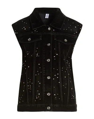 Liu •jo Woman Vest Black Size M Cotton, Elastane