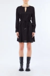 Liu •jo Keyhole Tie Mini Dress In Black