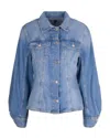 Liu •jo Liu Jo Women's Denim Button-front Jacket In Den.blue Reverse Was