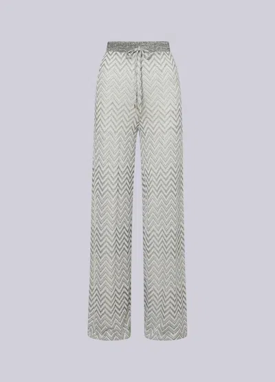 Liu •jo Women's Knitted Pants Black-grey In Multi