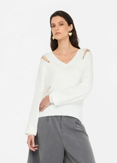 Liu •jo Women's Knitwear Liu Jo Mf5037 Ms99e 10701 In White