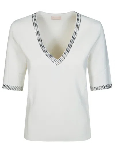 Liu •jo Liu Jo Women's Mini Sweater For Spring/summer 2026 In White