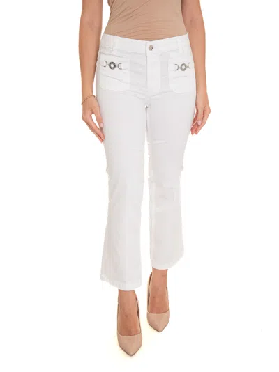 Liu •jo Logo-plaque Skinny Jeans In White