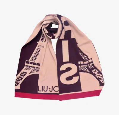 Liu •jo Women's Scarf Liu Jo With Eiffel Tower In Pink