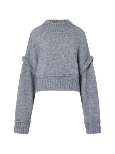 Liu •jo Wool And Alpaca Sweater In Gray