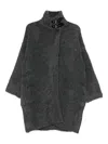 Liu •jo Buckle-collar Coat In Gray