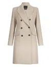 Liu •jo Wool-blend Coat In Neutral