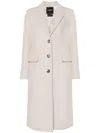 Liu •jo Embossed-buttons Coat In Grey