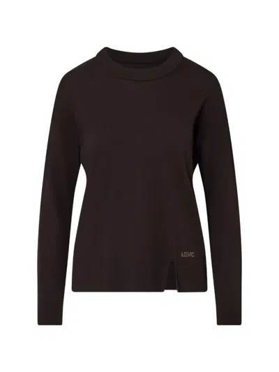 Liu •jo Wool Blend Sweater In Brown