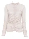Liu •jo Wool-blend Top In Neutral