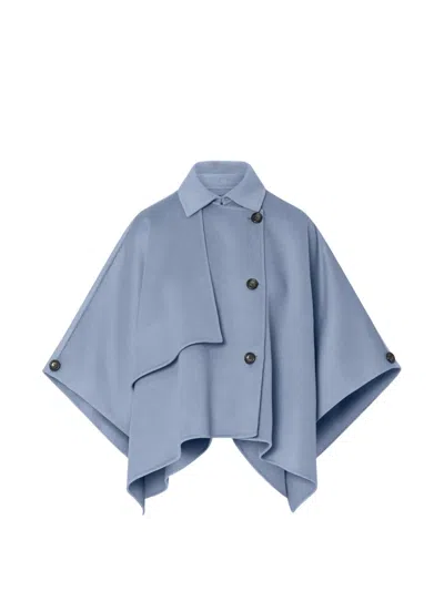 Liu •jo Wool Cape In Blue