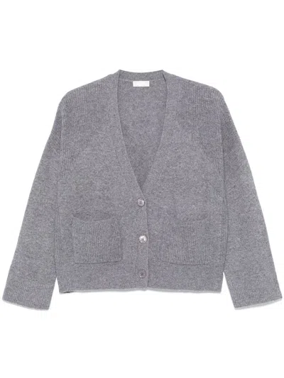 Liu •jo Wool Cardigan In Grey