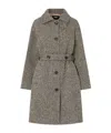 Liu •jo Wool Coat With Belt In Multi