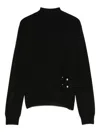 Liu •jo Wool Turtleneck Sweater In Black