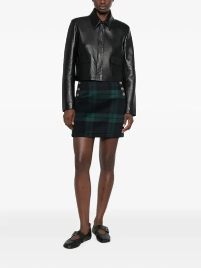 Liu •jo Wool-blend Mini Skirt In Black