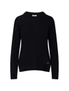 Liu •jo Wool-blend Sweater In Black